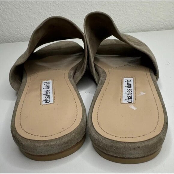 Charles David Women's Soleil Leather Slide Suede Tan Size 10 - Picture 5 of 10